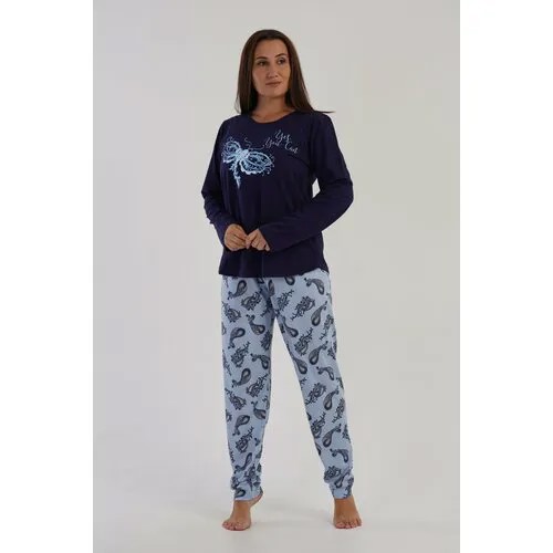 Пижама  Vienetta, размер 6XL, синий