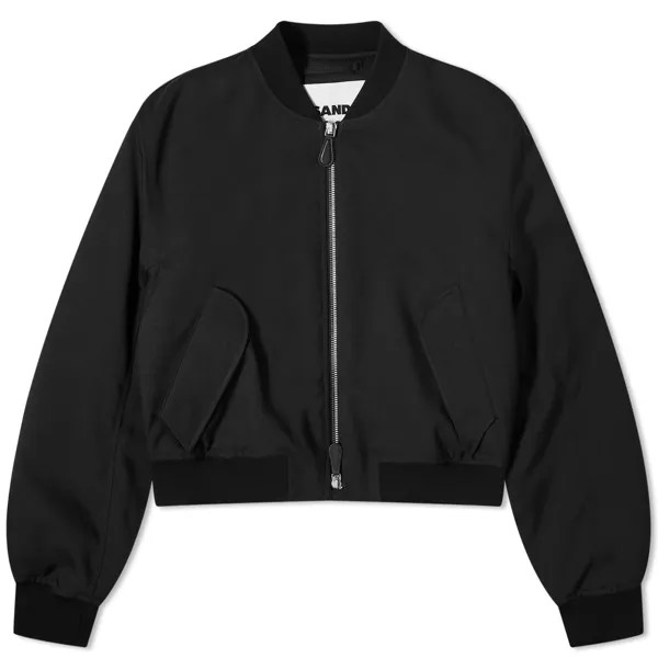 Куртка Jil Sander Zip Through Bomber, черный