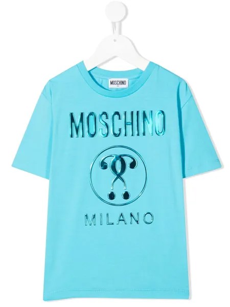 Moschino Kids толстовка с тисненным логотипом