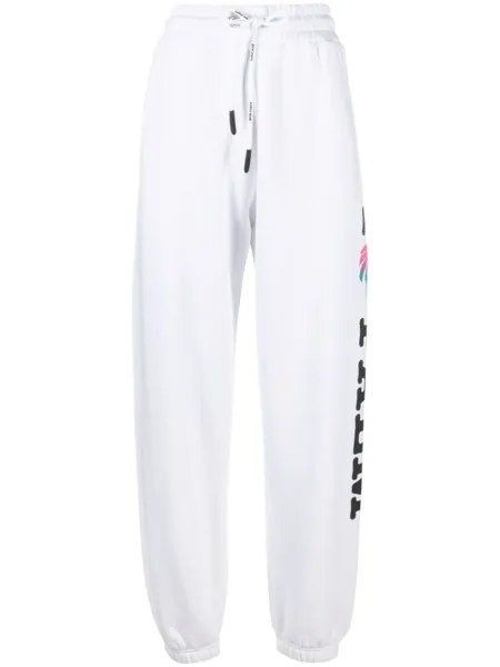 Palm Angels спортивные брюки с логотипом, белый
