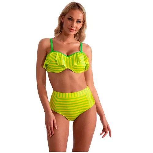 Купальник Verano, размер 42(XL), зеленый, желтый