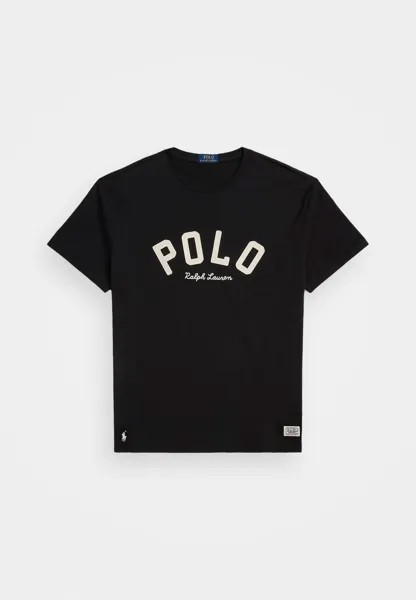 Футболки с принтом CLASSIC FIT LOGO JERSEY T-SHIRT Ralph Lauren, черный