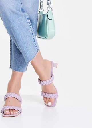 Сиреневые плетеные мюли Topshop Dream-Фиолетовый цвет