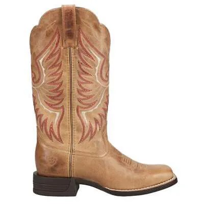 Женские коричневые повседневные ботинки Ariat Rockdale Square Toe Cowboy 10044415