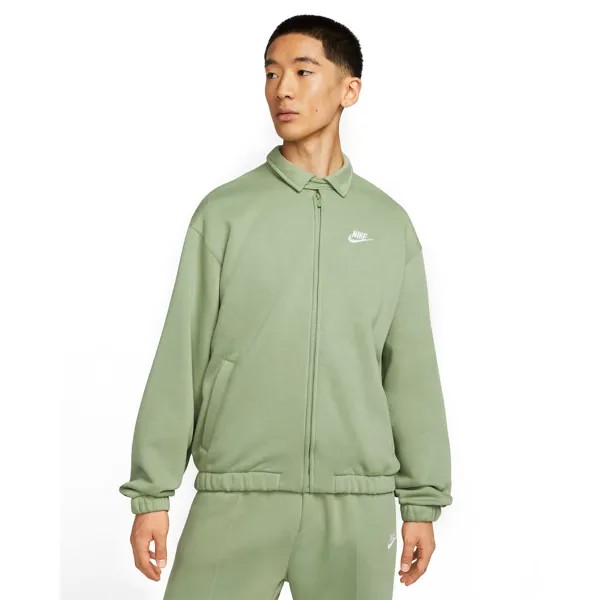 Куртка Nike Club Fleece Men's Harrington, светло-зеленый/белый