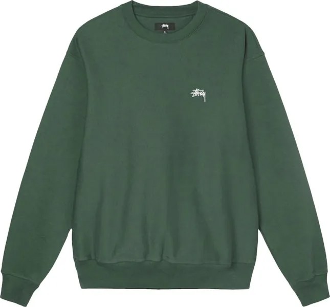 Толстовка Stussy Stock Logo Crew 'Forest', зеленый