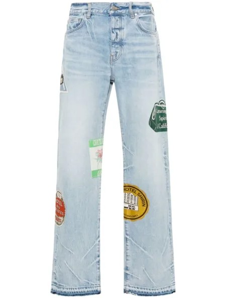 AMIRI джинсы Travel Patch прямого кроя, синий