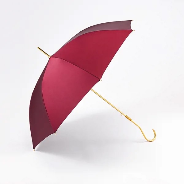 Роскошный зонтик с длинной ручкой, Женский Золотой зонт от солнца и дождя, модный простой большой винтажный Зонт высокого качества U5B