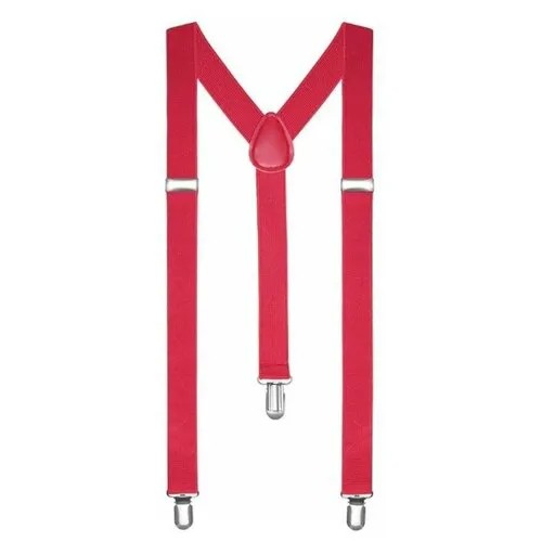 Подтяжки 2beMan, текстиль, металл, для мужчин, длина 100 см., красный