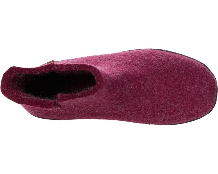 Слипперы Wool Boot Rubber Outsole Glerups, клюква