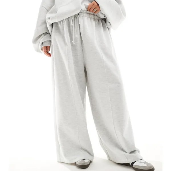 Спортивные брюки Asos Edition Curve Premium Oversized Heavy Weight Wide, светло-серый