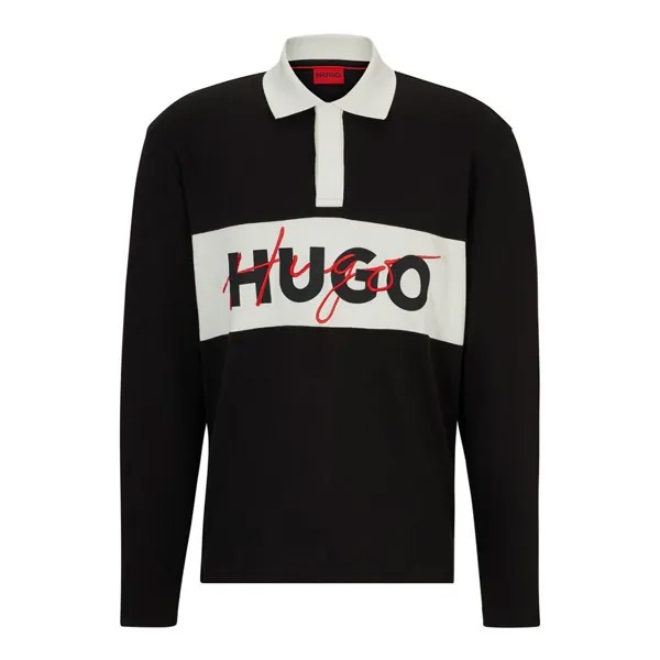 Поло с коротким рукавом HUGO Dilvret 10251762, черный