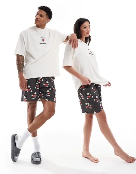 Черный пижамный комплект с Микки Маусом ASOS DESIGN Disney