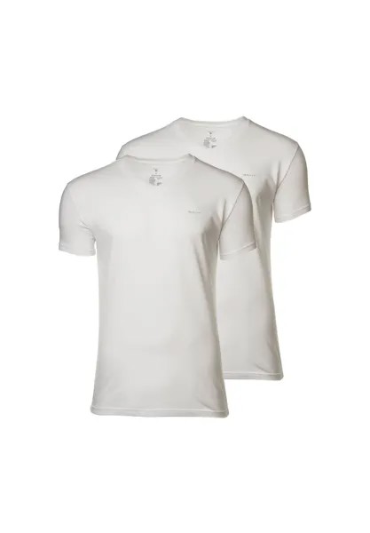 Мужская футболка, 2 шт. - V-NECK T-SHIRT 2-PACK, V-образный вырез, короткий рукав, хлопок GANT