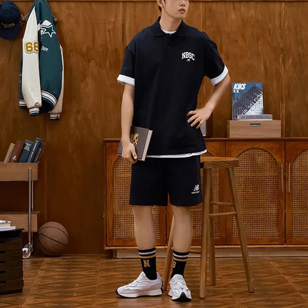 Мужская рубашка поло New Balance, цвет Black