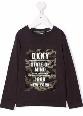 Dkny Kids футболка с длинными рукавами и логотипом