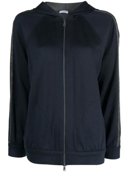 Brunello Cucinelli худи на молнии, синий