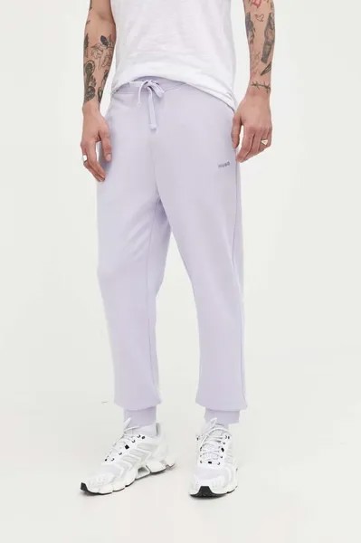 Спортивные брюки из хлопка Hugo, фиолетовый