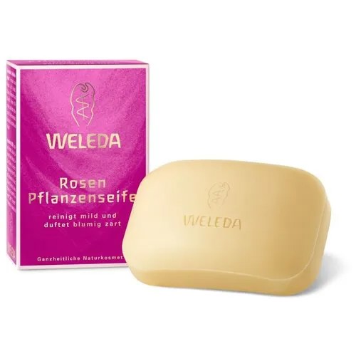 Мыло растительное кусковое Weleda Розовое, 100 г
