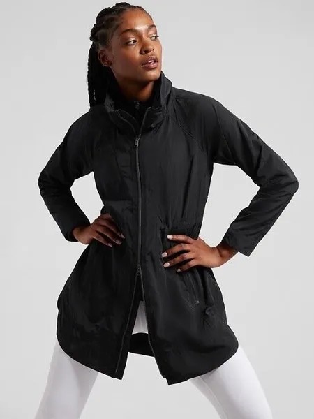 ATHLETA Куртка Drip Drop Plus 1X | Черное пальто #591159 НОВИНКА