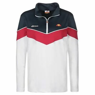 Ellesse Martinazza Top Womens White Black Red Full Zip Толстовка Спортивная одежда