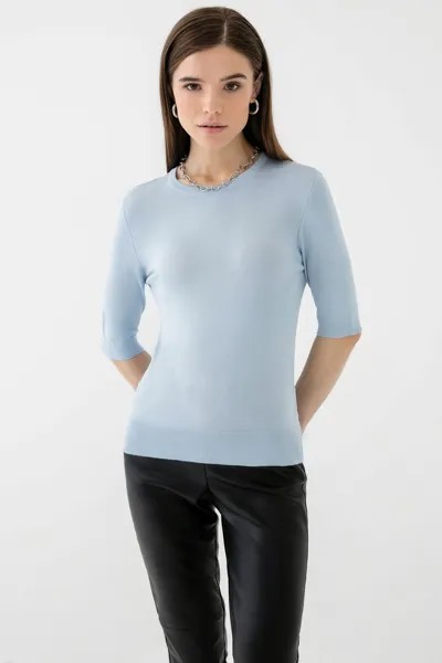 Лонгслив женский ZARINA 1123616816 голубой 44 RU