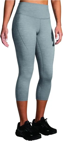 Брюки Brooks Spark Capri, цвет Heather Charcoal