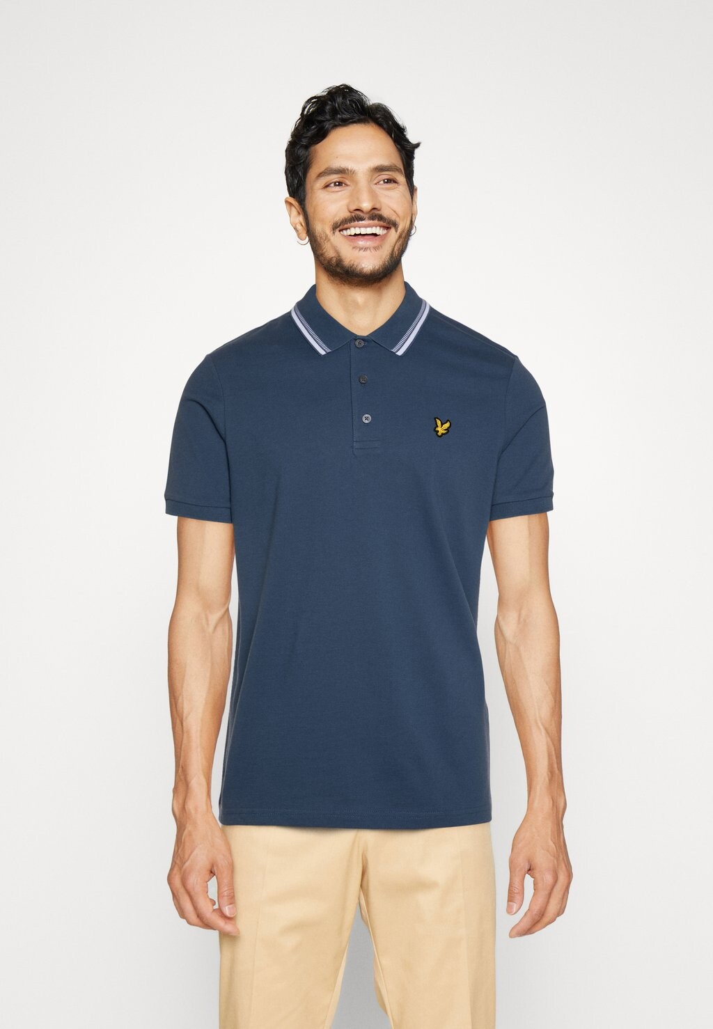 Рубашка-поло DASHED TIPPED Lyle & Scott, чернильно-синий