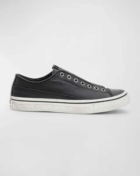 Мужские низкие кожаные туфли без шнурков Vulc John Varvatos, цвет Black