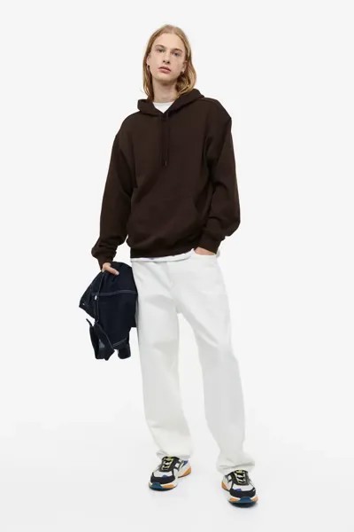 Толстовка свободного кроя с капюшоном H&M, коричневый