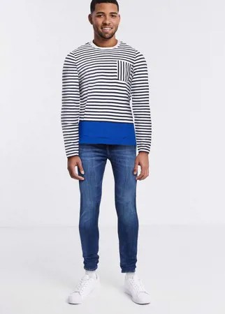 Лонгслив в полоску Tommy Hilfiger-Синий