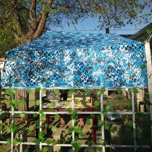Морская синяя камуфляжная сетка 5x3 м, укрытие от солнца для украшения дома, уличные камуфляжные сетки для кемпинга и охоты