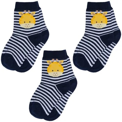 Носки RuSocks 3 пары, размер 12-14, синий
