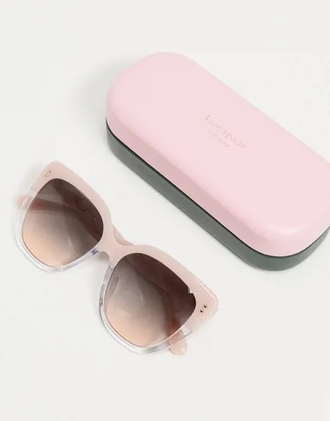 Двухцветные солнцезащитные очки Kate Spade-Розовый цвет