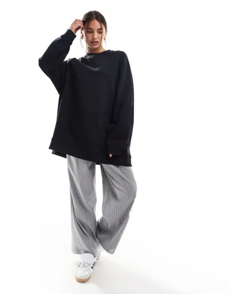 Черный тяжелый свитшот оверсайз ASOS DESIGN