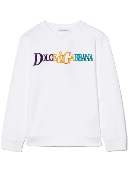 Dolce & Gabbana Kids толстовка с вышитым логотипом