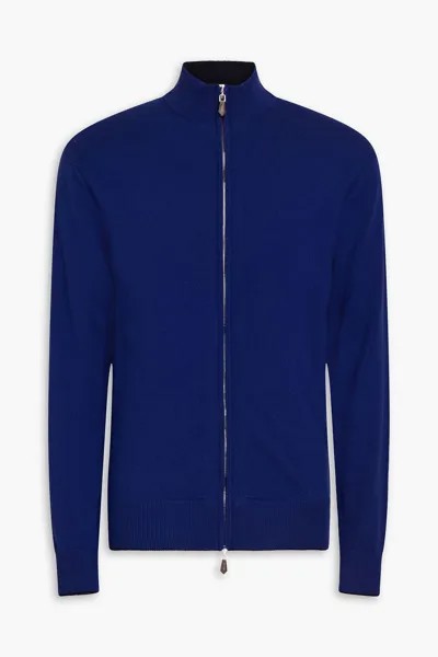 Кашемировый свитер на молнии Knightsbridge N.Peal, синий