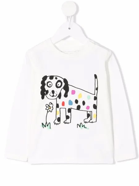 Stella McCartney Kids топ с длинными рукавами и графичным принтом
