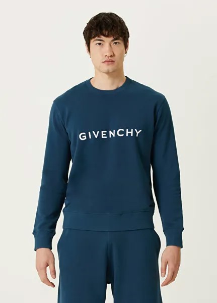 Темно-синий свитшот с логотипом Givenchy