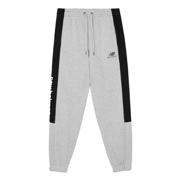 Штаны хлопковые спортивные джоггеры New Balance, серый