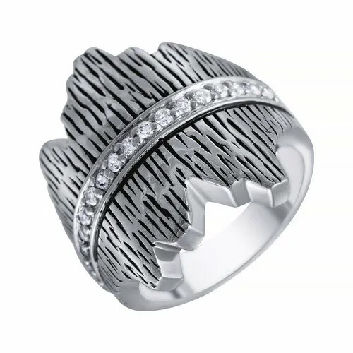 Кольцо ELEMENT47, серебро, 925 проба, фианит, размер 17.5