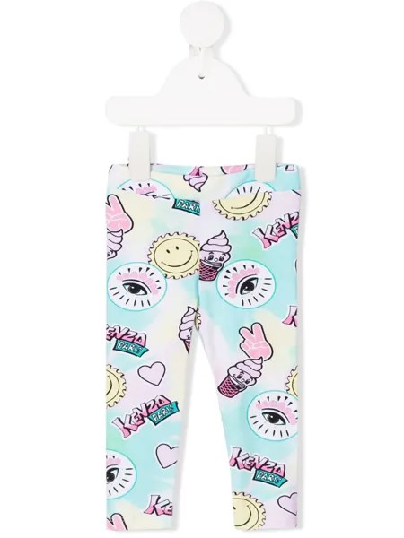 Kenzo Kids легинсы с принтом