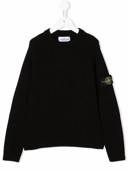 Stone Island Junior толстовка с нашивкой-логотипом