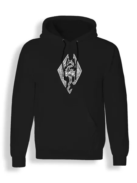Худи унисекс СувенирShop The Elder Scrolls IV/Skyrim/Скайрим 18 черное 2XL