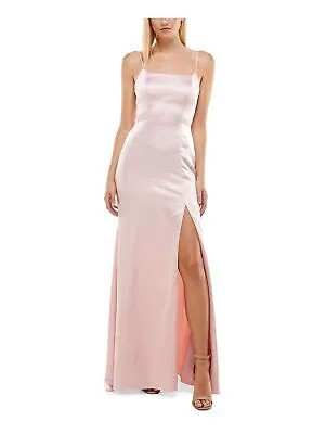 B DARLIN Женское розовое торжественное платье со шнуровкой сзади и высоким боковым разрезом, юниоры 1\2