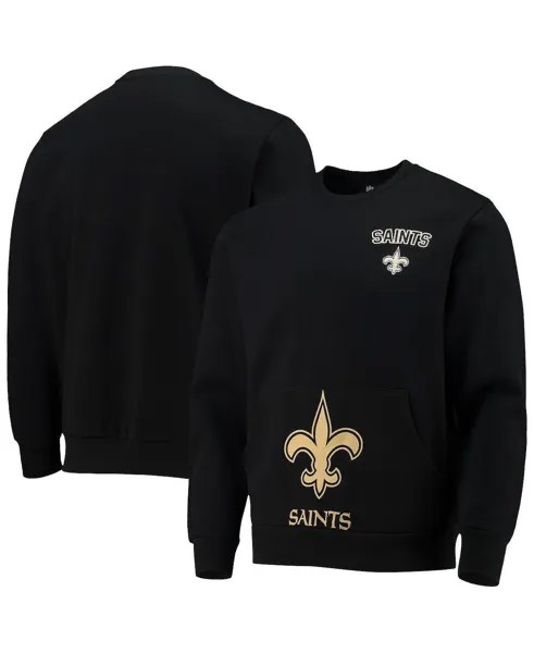 Мужской черный пуловер с карманами new orleans saints FOCO, черный