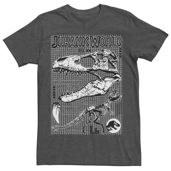 Мужская футболка с изображением двух костей тираннозавра Jurassic World