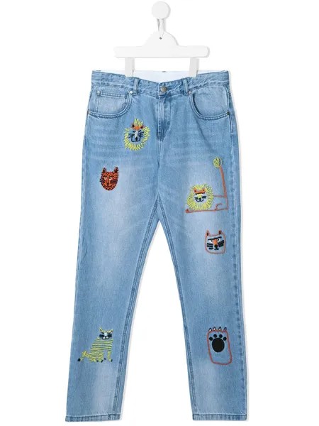 Stella McCartney Kids джинсы с вышивкой