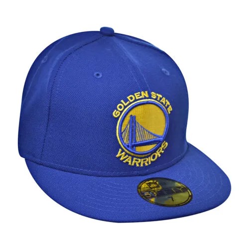 Мужская кепка New Era Golden State Warriors NBA 59Fifty сине-желтая