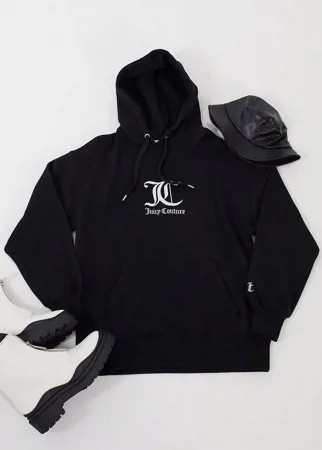 Худи черного цвета из джерси с логотипом от комплекта Juicy Couture-Черный
